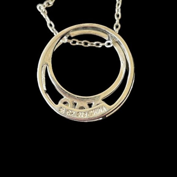 COPY - ROSS SIMONS 925 Sterling Silver CZ Round Eternity Circle Pendant Necklac… - Picture 7 of 7